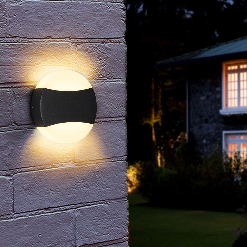 Triangle Semicircle Round Acrylic Outdoor Light