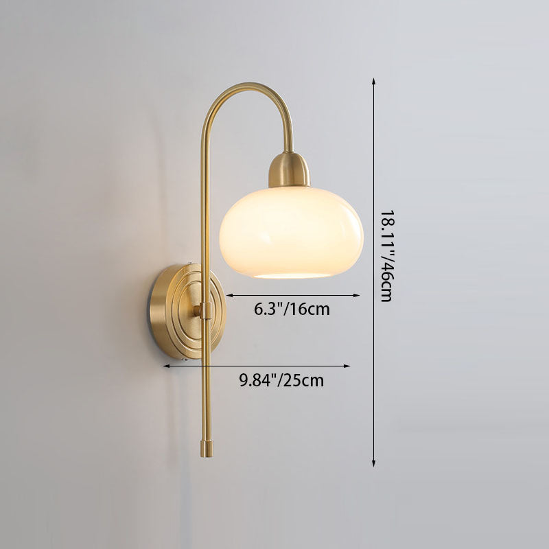 Persimmon Shape Round Glass Wall Lamp