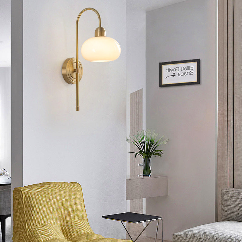 Persimmon Shape Round Glass Wall Lamp
