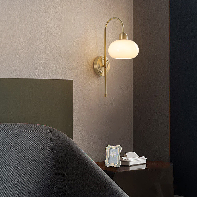Persimmon Shape Round Glass Wall Lamp