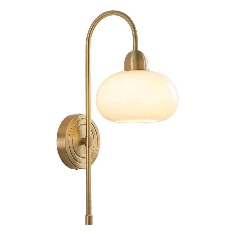 Persimmon Shape Round Glass Wall Lamp