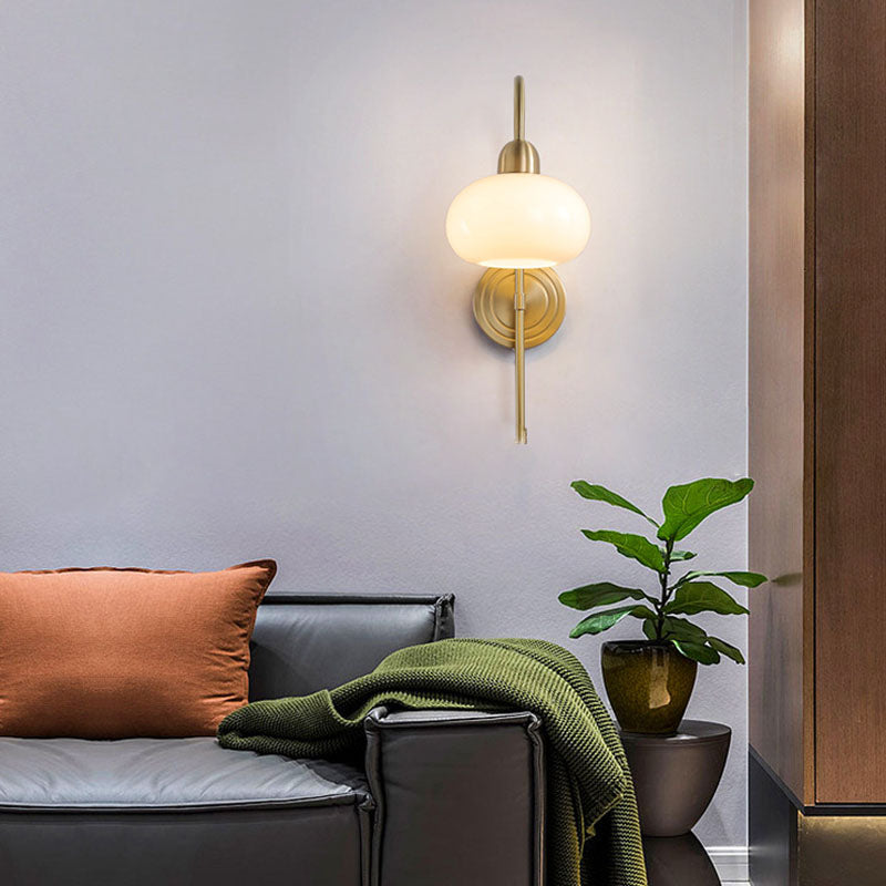 Persimmon Shape Round Glass Wall Lamp