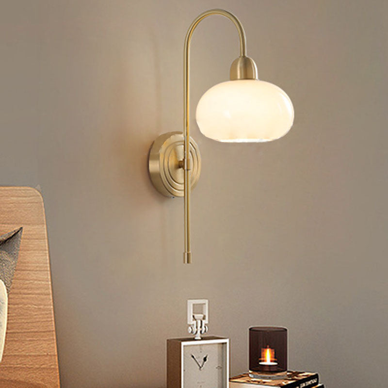 Persimmon Shape Round Glass Wall Lamp