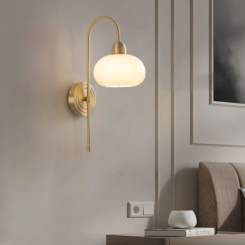 Persimmon Shape Round Glass Wall Lamp