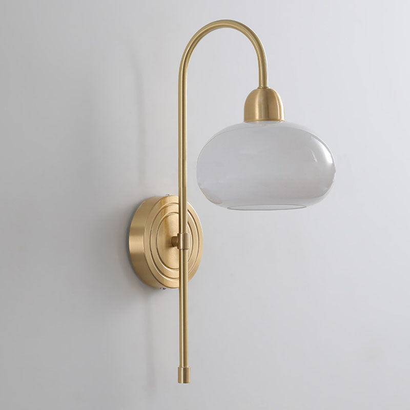 Persimmon Shape Round Glass Wall Lamp