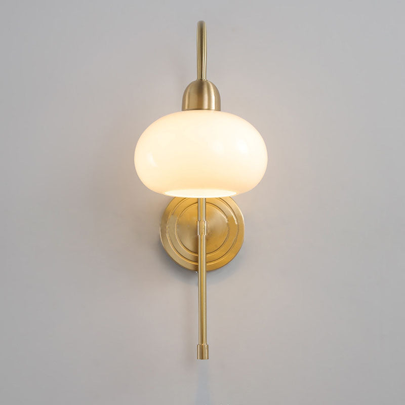 Persimmon Shape Round Glass Wall Lamp