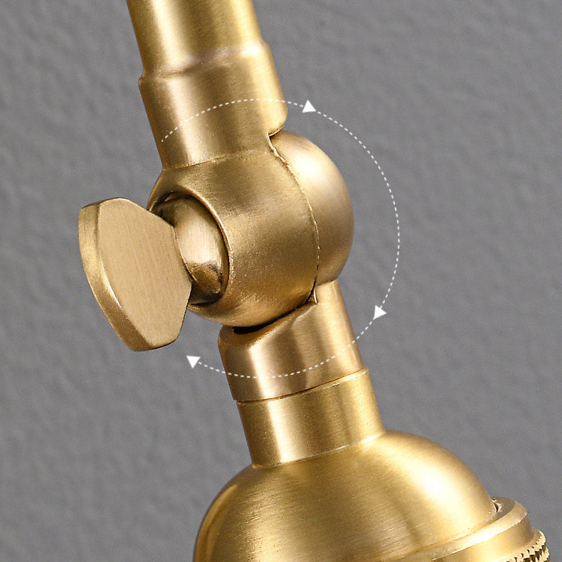 Conical Round Bent Brass Wall Lamp
