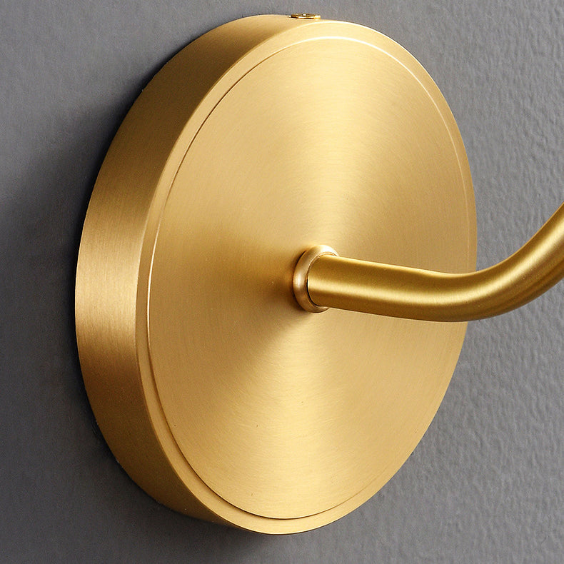 Conical Round Bent Brass Wall Lamp