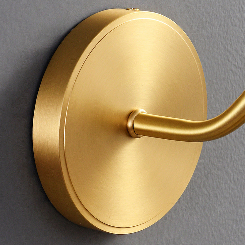 Conical Round Bent Brass Wall Lamp