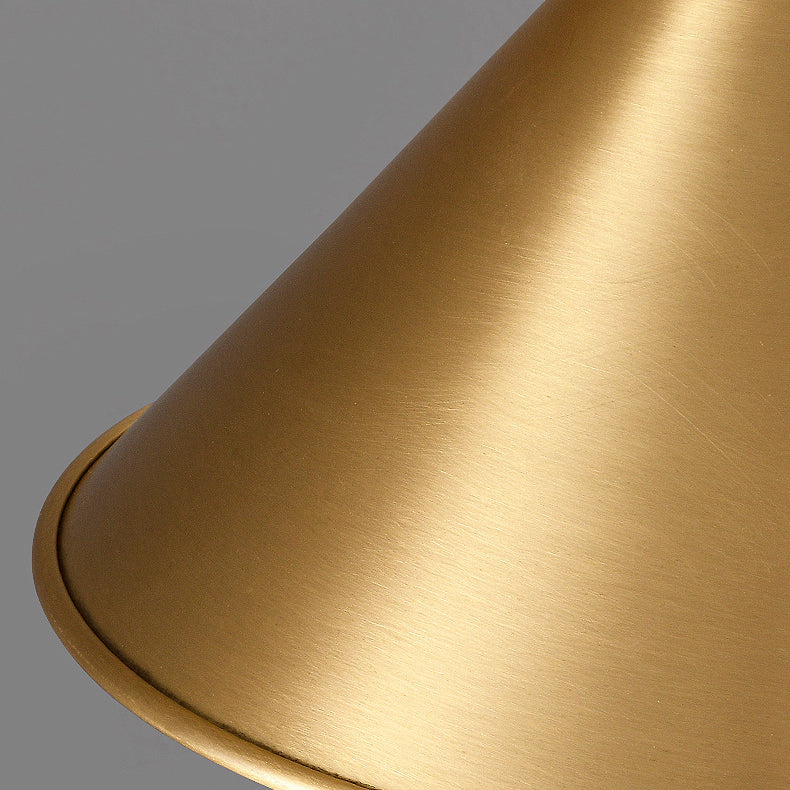 Conical Round Bent Brass Wall Lamp