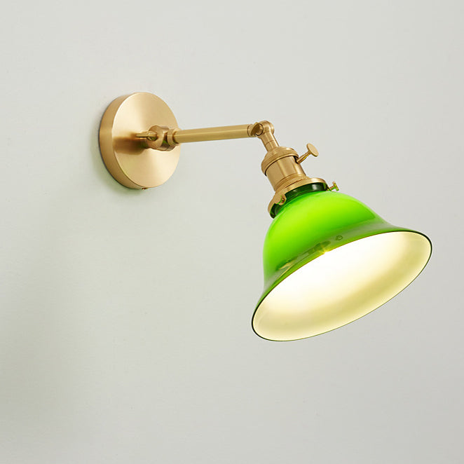Round Long Rod Glass Wall Lamp