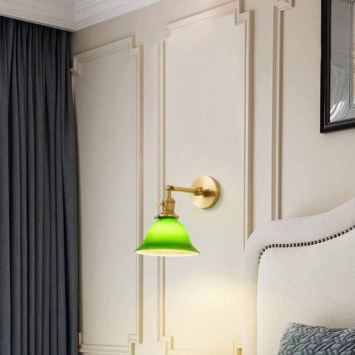 Round Long Rod Glass Wall Lamp