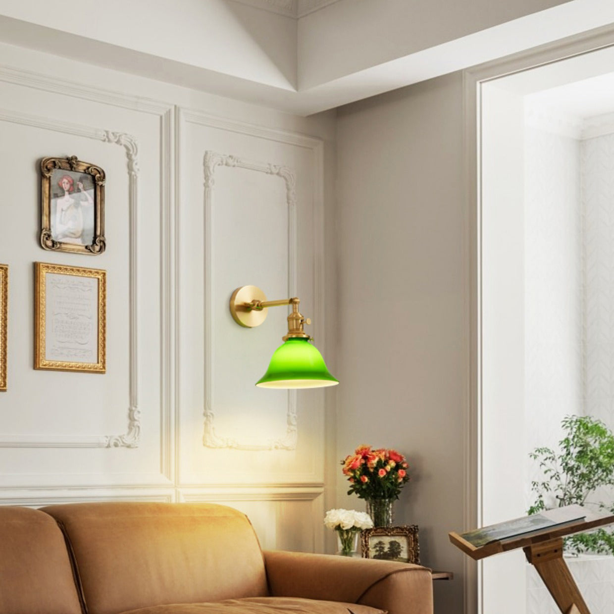 Round Long Rod Glass Wall Lamp