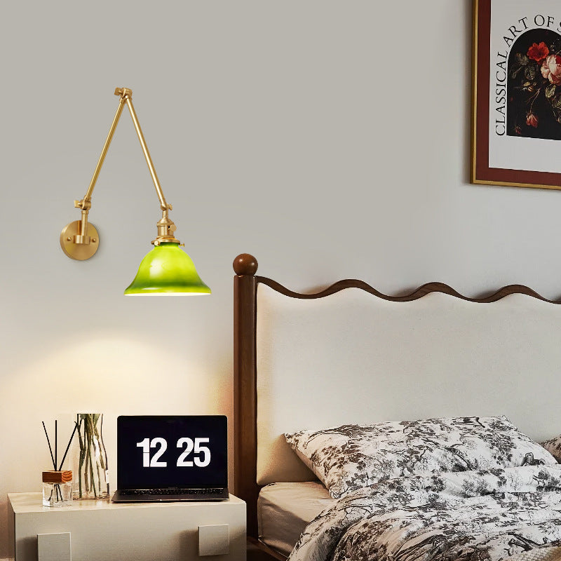 Round Long Rod Glass Wall Lamp