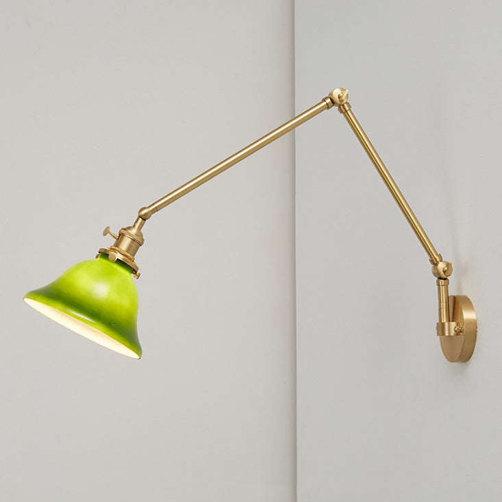 Round Long Rod Glass Wall Lamp