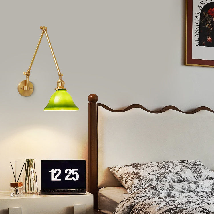 Round Long Rod Glass Wall Lamp