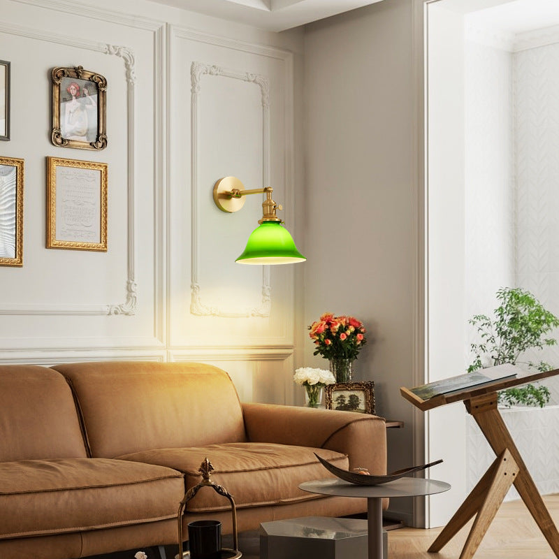 Round Long Rod Glass Wall Lamp