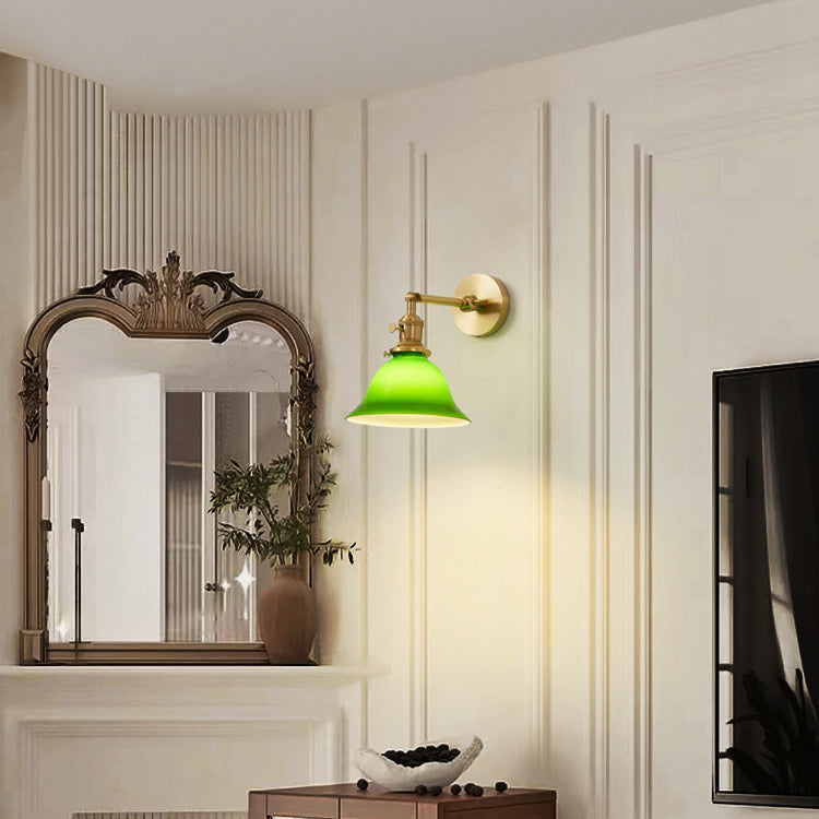 Round Long Rod Glass Wall Lamp