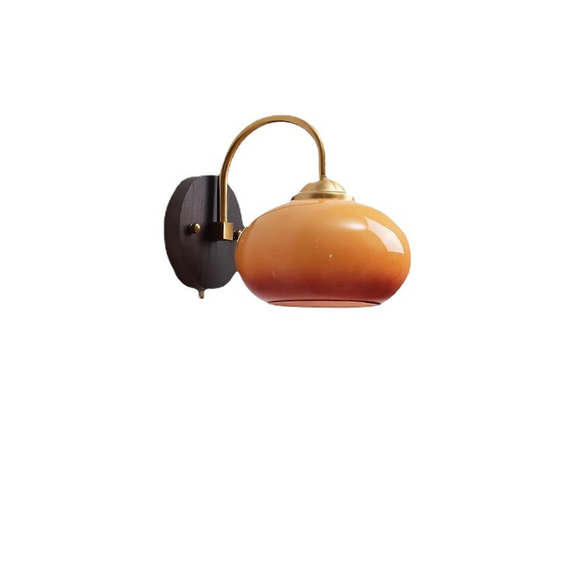 Half Opening Round Curved Wall Lamp