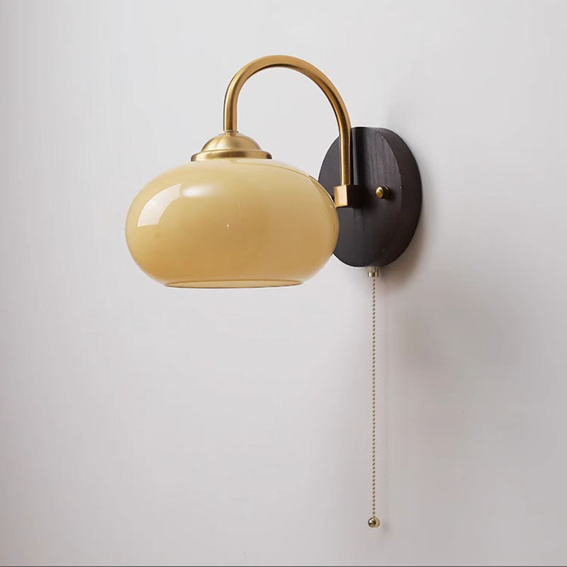Half Opening Round Curved Wall Lamp