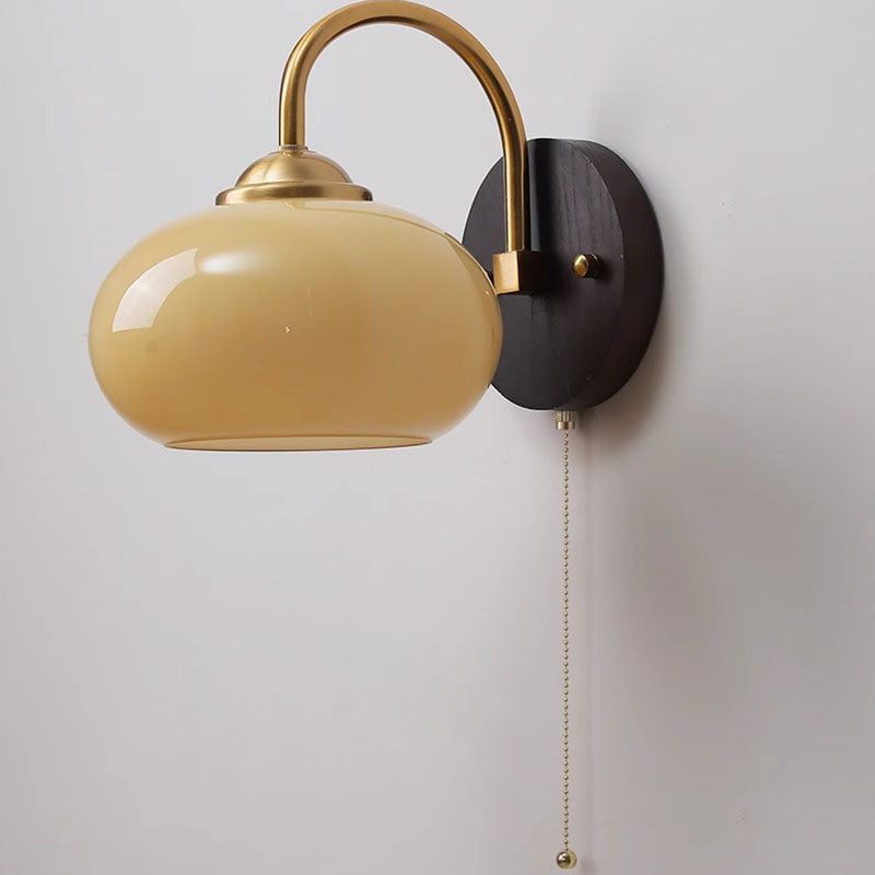 Half Opening Round Curved Wall Lamp