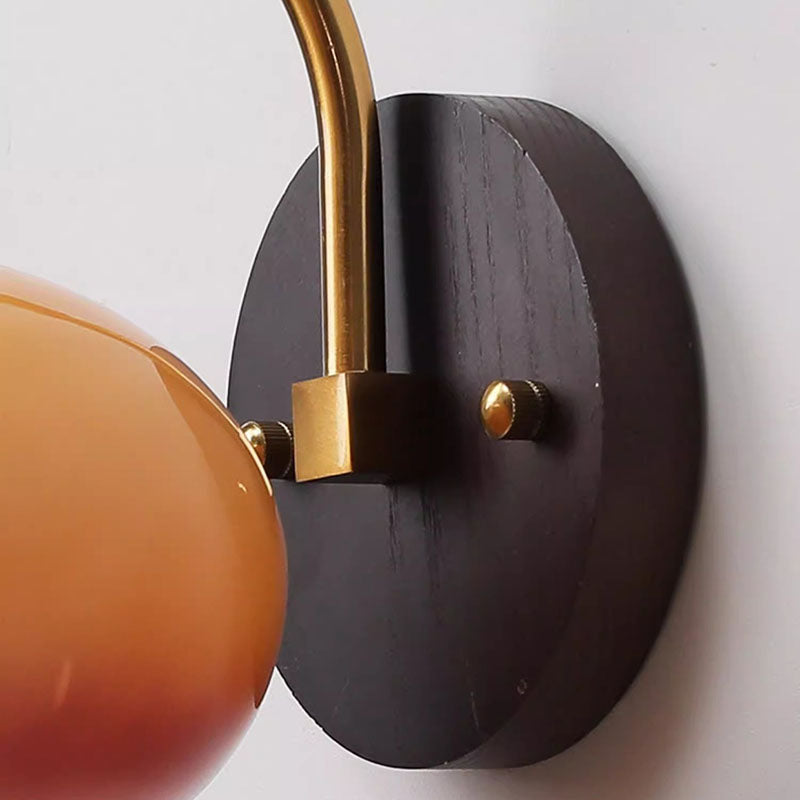 Half Opening Round Curved Wall Lamp