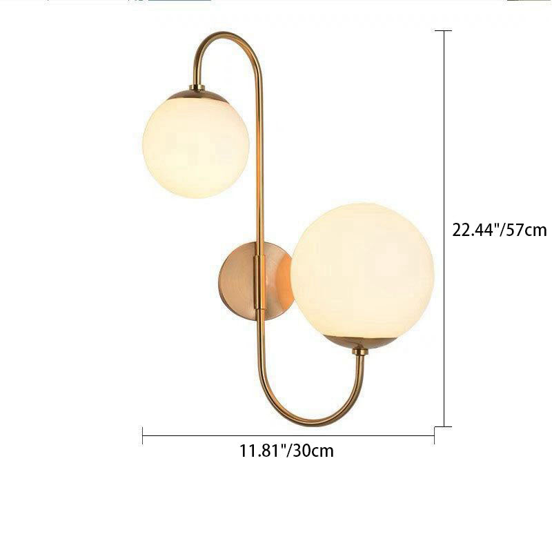 Magic Bean Round Bent 2-Light Wall Lamp