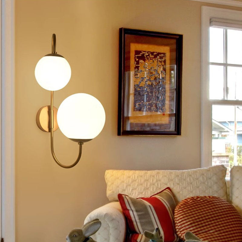 Magic Bean Round Bent 2-Light Wall Lamp