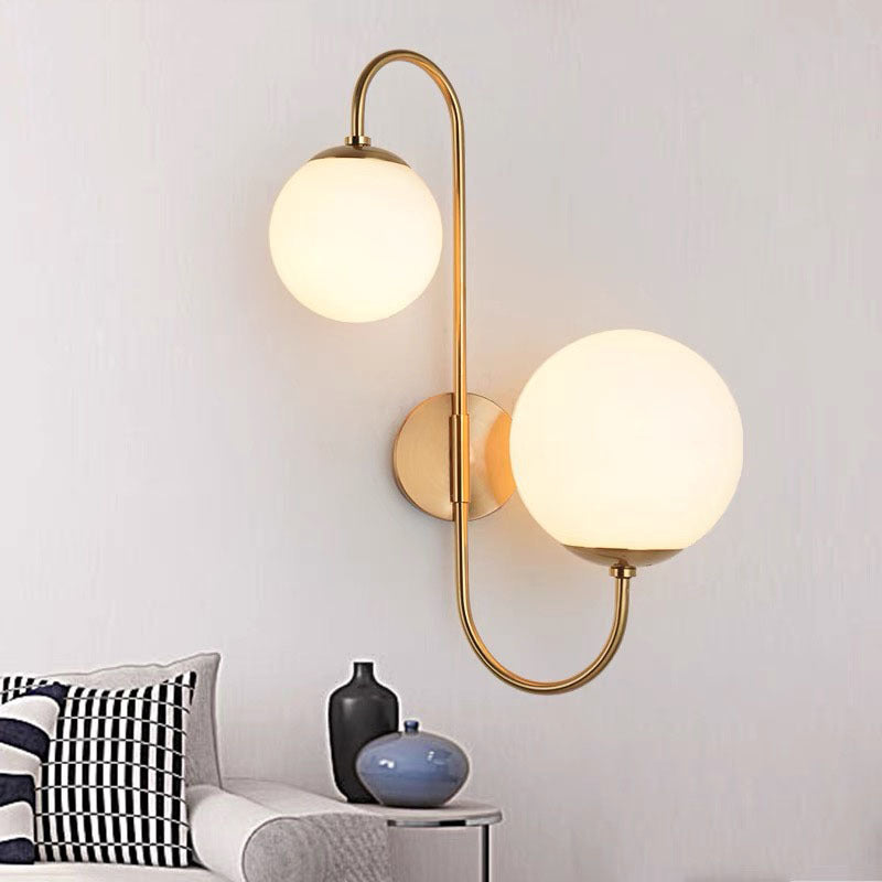 Magic Bean Round Bent 2-Light Wall Lamp