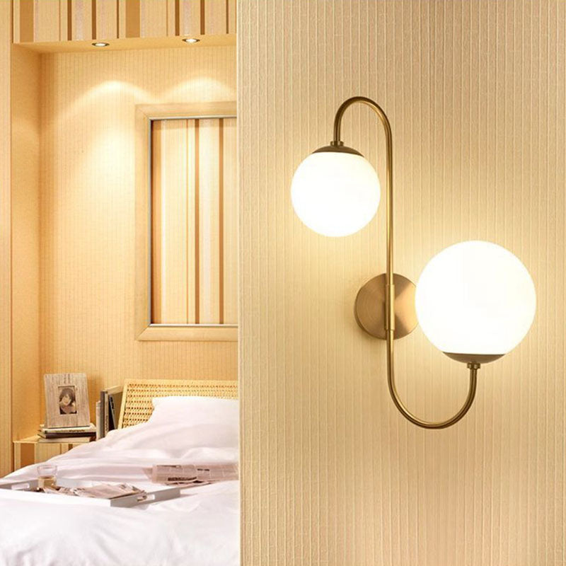 Magic Bean Round Bent 2-Light Wall Lamp