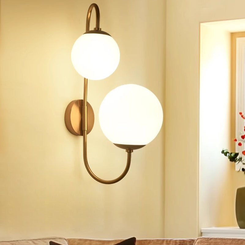 Magic Bean Round Bent 2-Light Wall Lamp