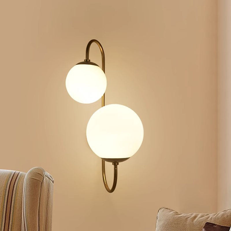 Magic Bean Round Bent 2-Light Wall Lamp