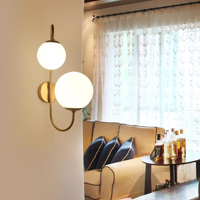 Magic Bean Round Bent 2-Light Wall Lamp