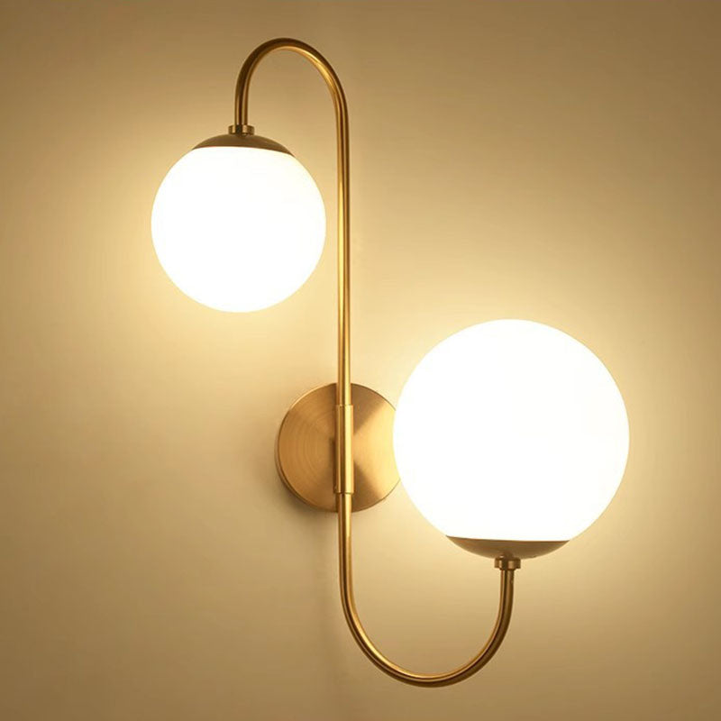 Magic Bean Round Bent 2-Light Wall Lamp
