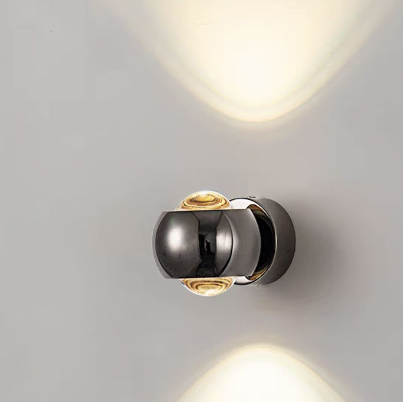 Round Orb Rotatable Glass Wall Lamp