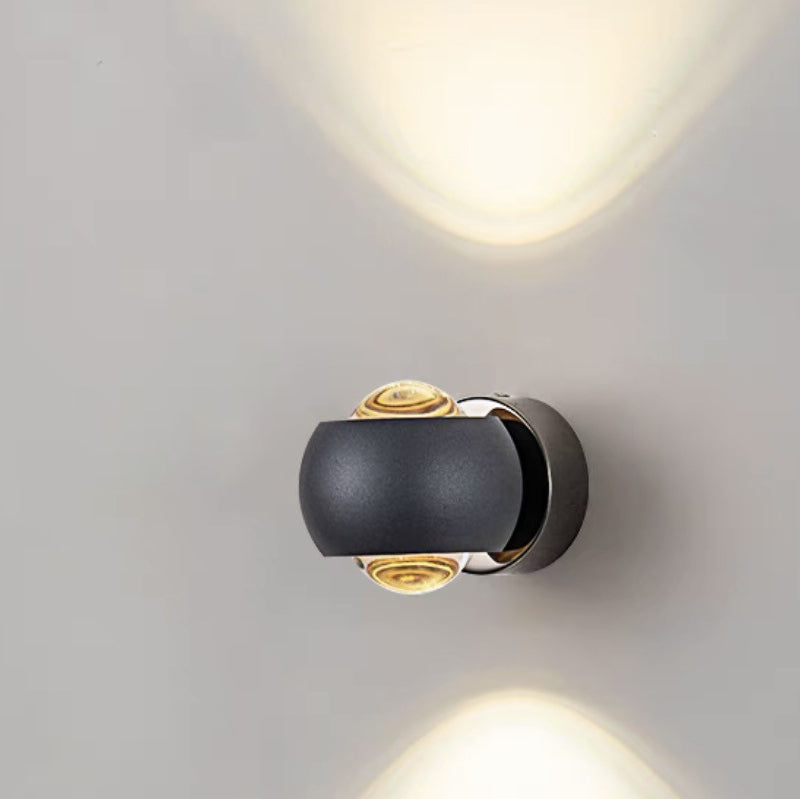 Round Orb Rotatable Glass Wall Lamp
