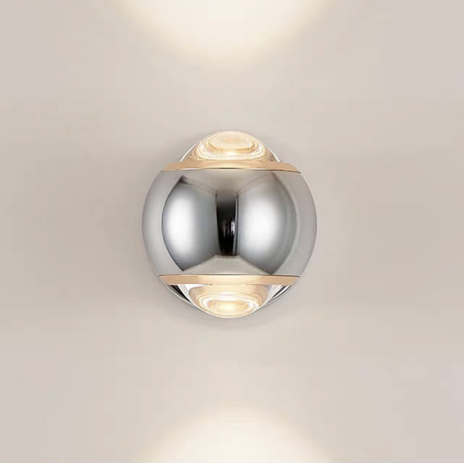 Round Orb Rotatable Glass Wall Lamp