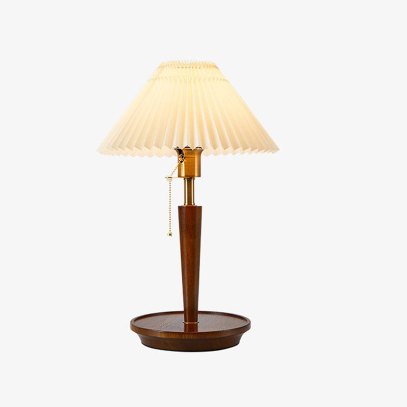 Umbrella Pleated Round Fabric Table Lamp