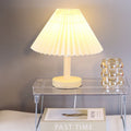 Pleated Fan Round Fabric Table Lamp