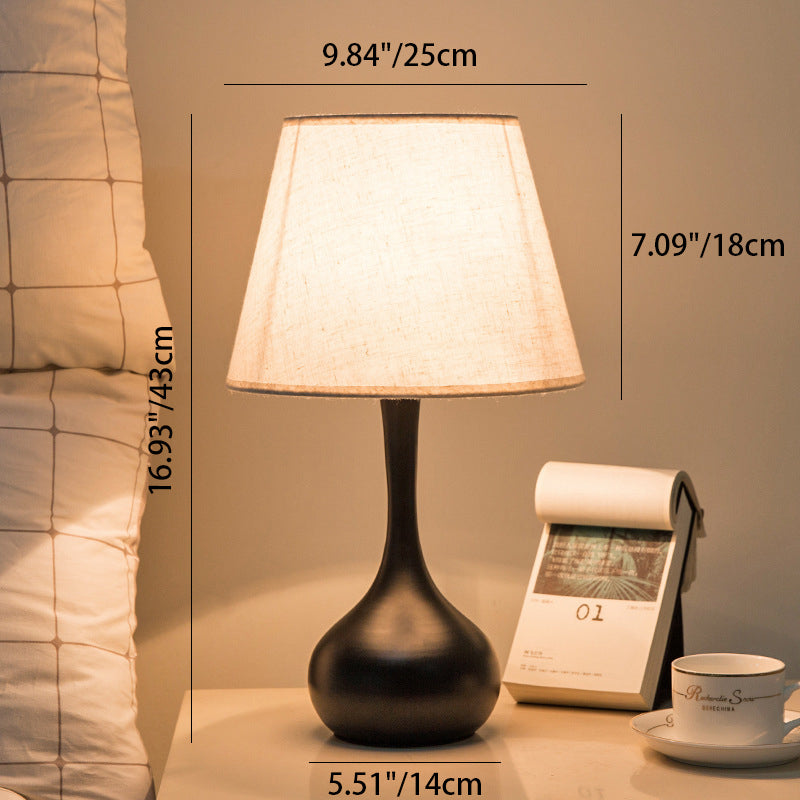 Water Drops Scalloped Round Table Lamp