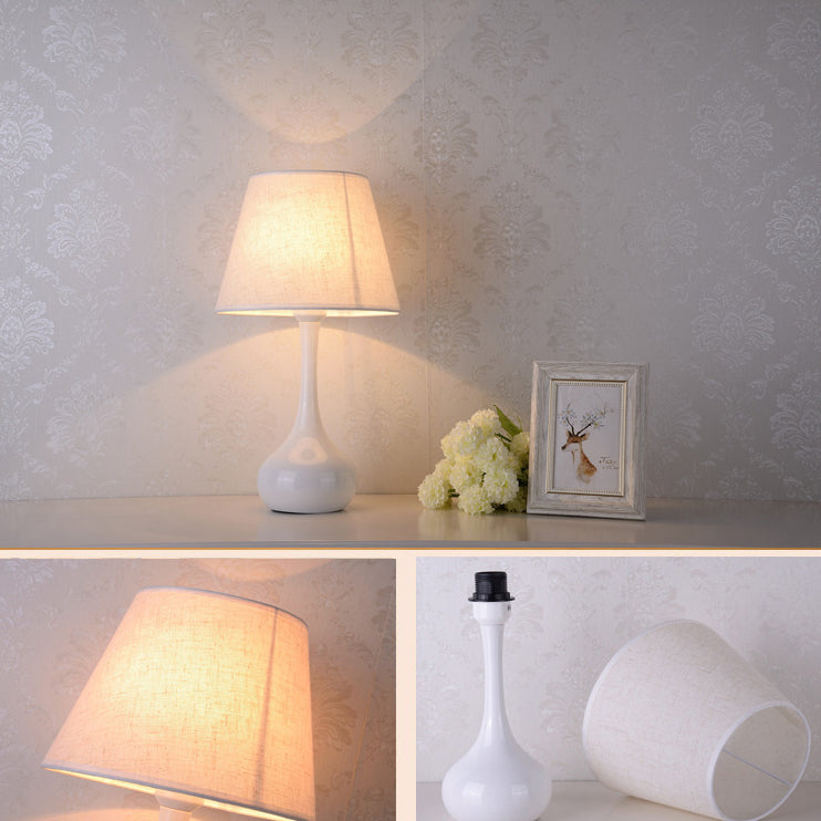 Water Drops Scalloped Round Table Lamp