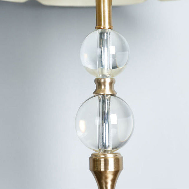 Scalloped Round Beads Fabric Table Lamp