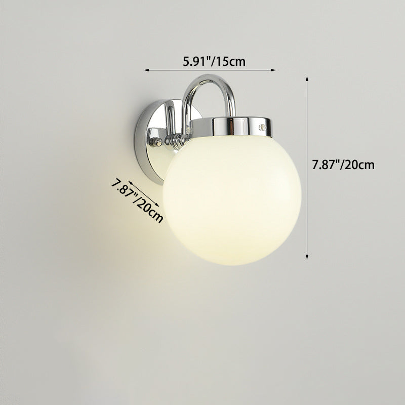Orb Striped Round Glass Wall Lamp