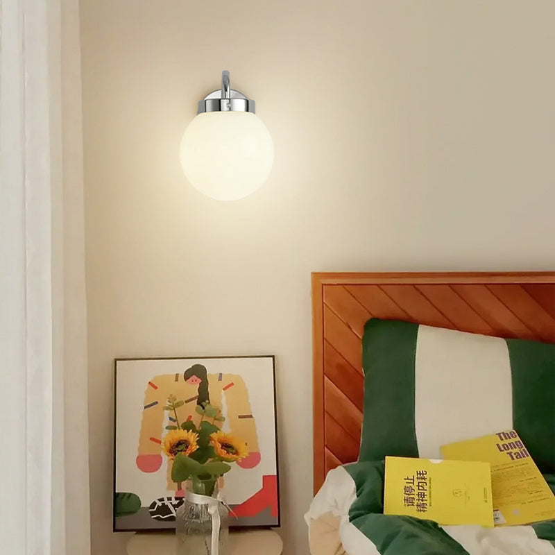Orb Striped Round Glass Wall Lamp