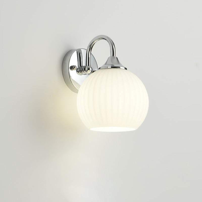 Orb Striped Round Glass Wall Lamp