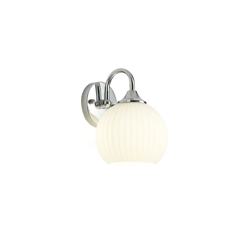 Orb Striped Round Glass Wall Lamp