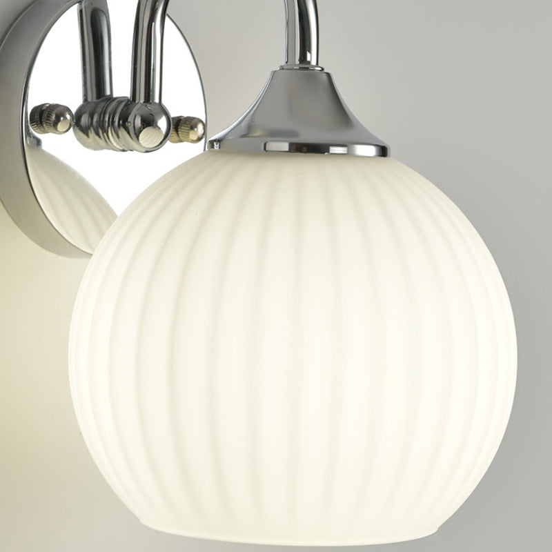 Orb Striped Round Glass Wall Lamp