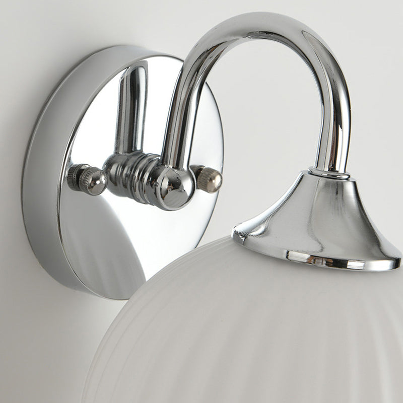 Orb Striped Round Glass Wall Lamp