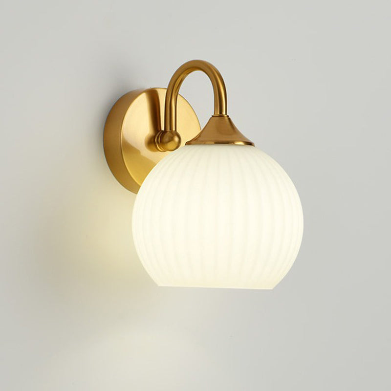 Orb Striped Round Glass Wall Lamp