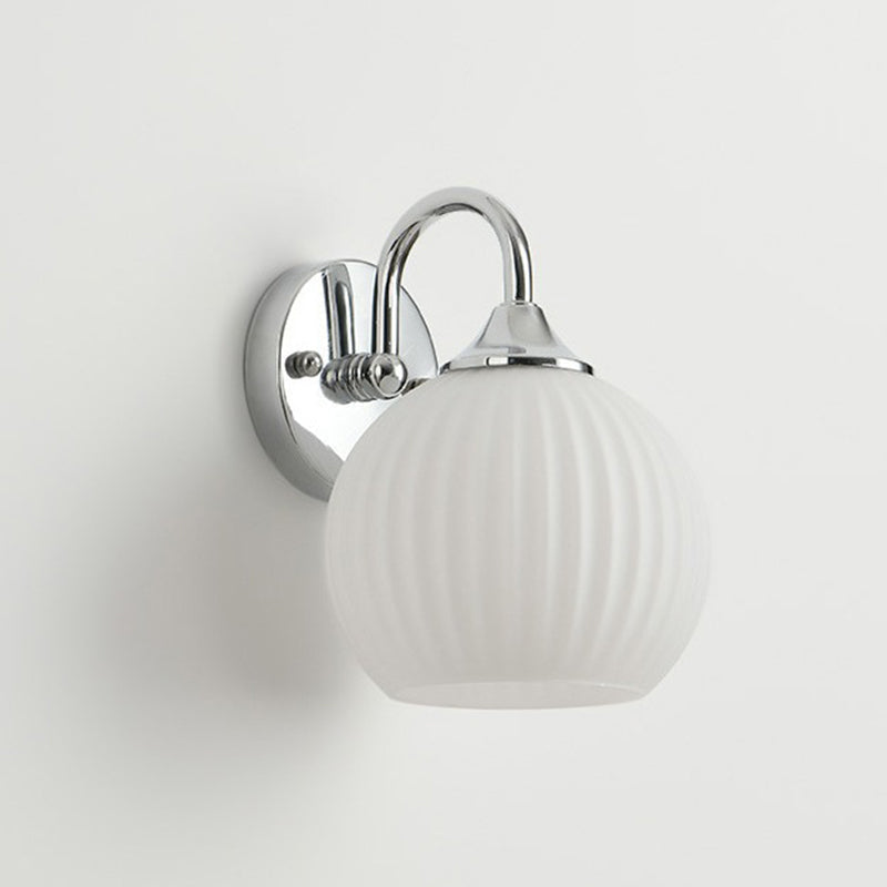 Orb Striped Round Glass Wall Lamp